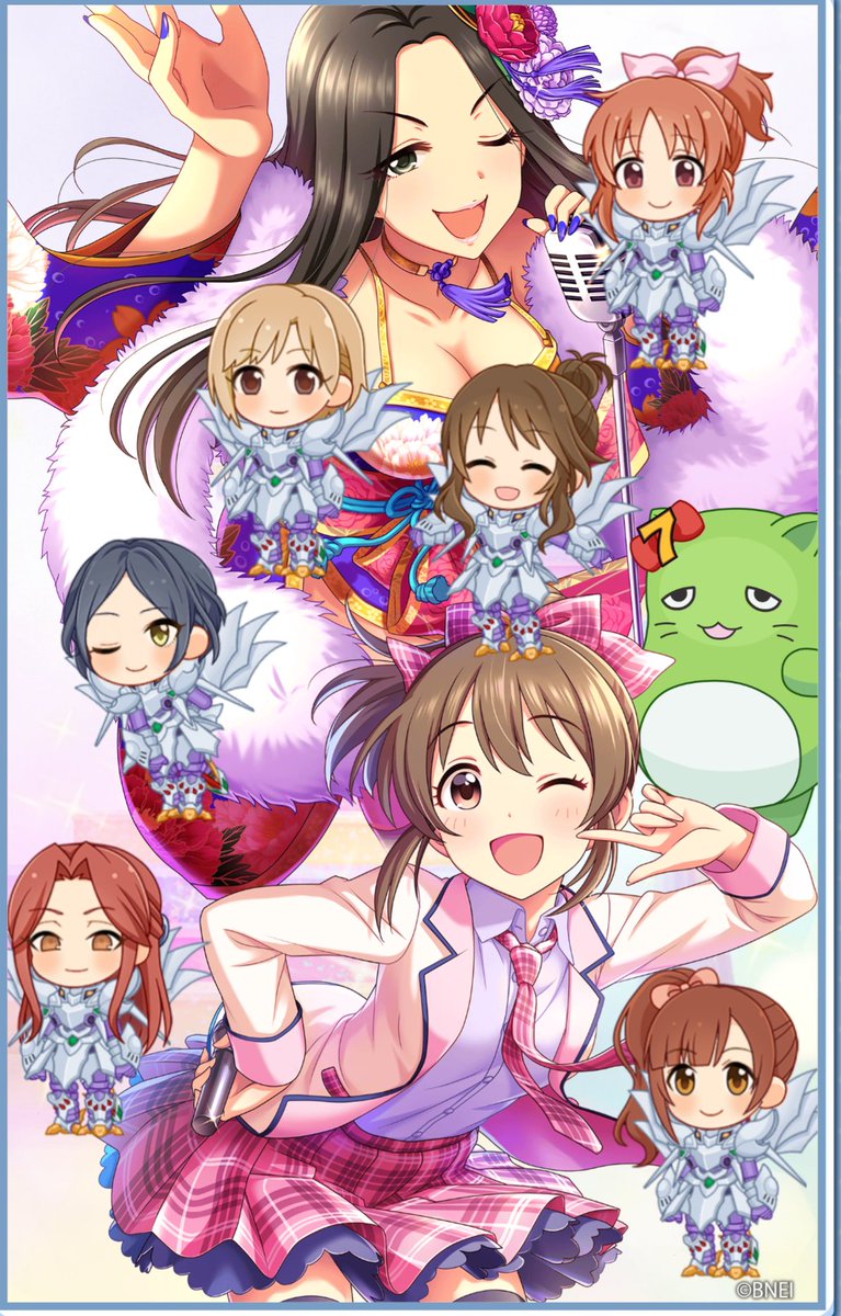 オートマ アイドルマスターシンデレラガールズ で壁紙メーカー公開中 すきなアイドルを組み合わせて自分だけの壁紙をつくってみたよ Imascg 7thanniv 壁紙メーカー タイトルは ユッコと７人の戦士とダンス大会と間違えて来てしまったヘレン です