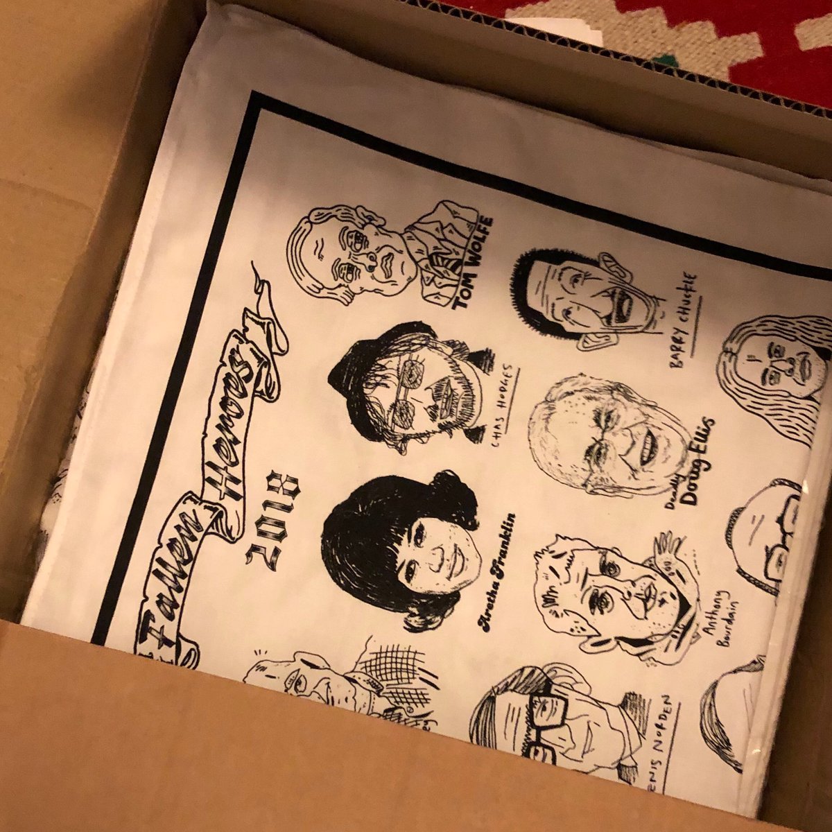 Theyrrre heeere... #fallenheroes 2018 #teatowel #limitededition run of 100. Just in time for ⁦<a href="/TheLIFLondon/">Illustrate London!</a>⁩ <a href="/heroswitzerland/">Hero of Switzerland</a>⁩ ⁦<a href="/GrandpaButton/">Dan Button</a>⁩ ⁦<a href="/dangenders/">Dan</a>⁩ ⁦⁦<a href="/deceitfulpie/">Russell Taysom</a>⁩