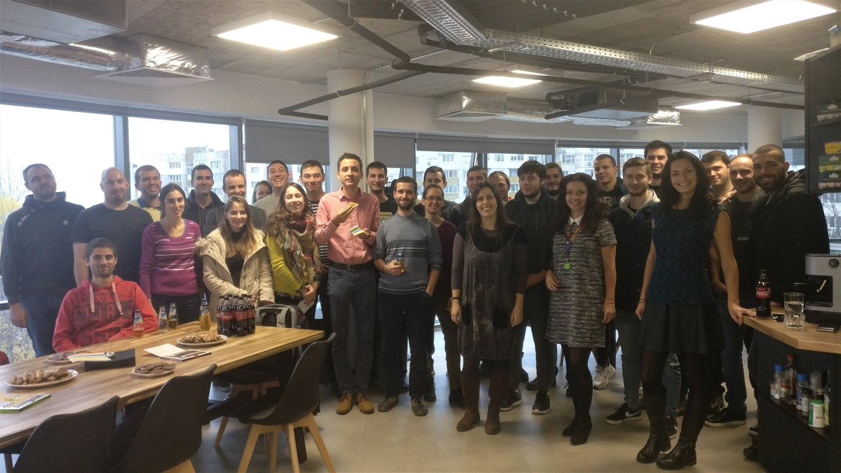 TelerikAcademy's tweet image. Благодарим на Tick42 за топлото посрещане на JavaScript курсистите ни в новия им офис в Campus X. 

#telerikacademy #tick42 #students #javascript