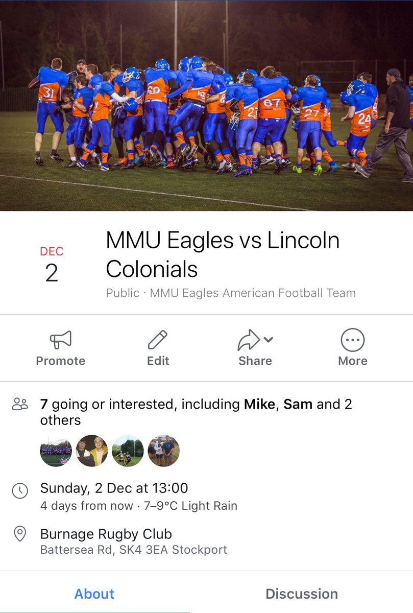 Ladies and gents,  MMU Eagles are back on the field this Sunday 🔶🔷see you there 🏈🏈