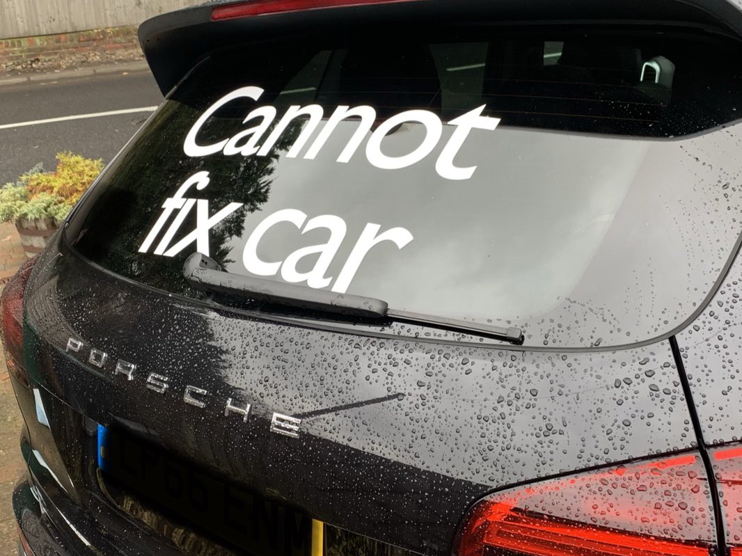 jockymcn's tweet photo. #Porsche #Cayenne off to the dealer again - unreliability straight from the factory #fedup   @AngusFitton @pcgb https://t.co/YPyRInTZRt