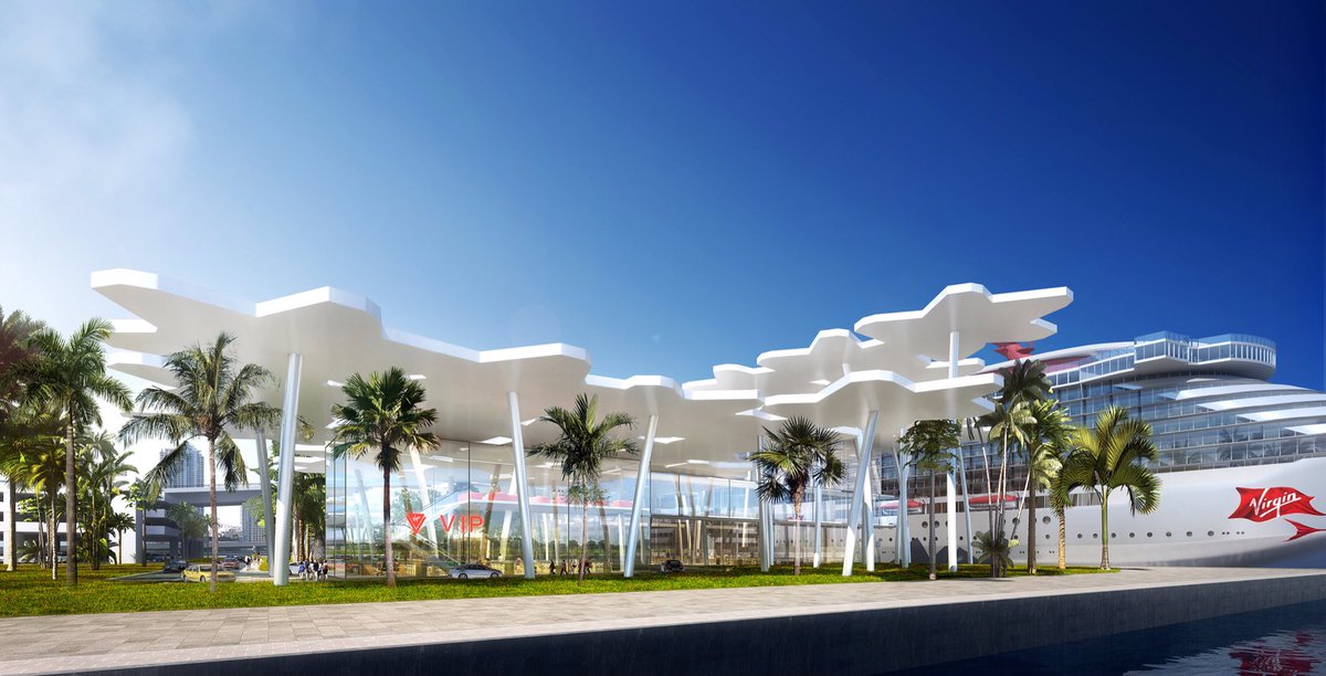 VirginVoyages's tweet photo. The moment you walk into our brand new terminal at PortMiami, there will be no doubt about the fact that your voyage has only just begun 🌴 https://t.co/CtT1mDM3VW