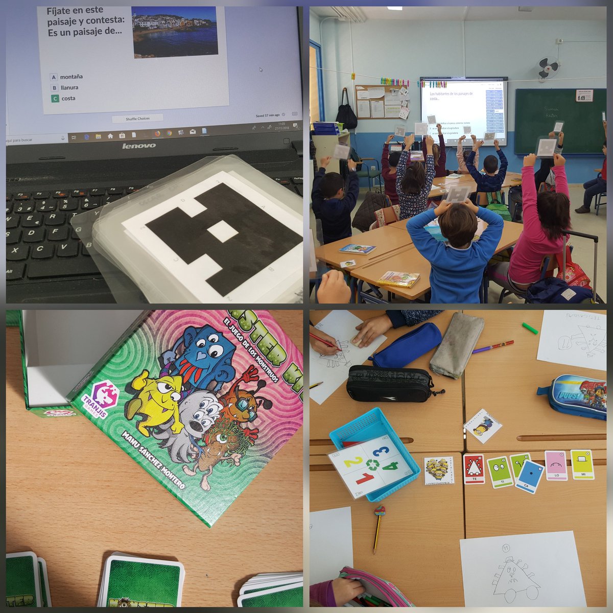 martaangulopain's tweet photo. Caras de ilusión, risas, atentos, esforzándose, aprendiendo...#plicker y #MonsterKit ¡Éxito total en clase esta semana! Merece la pena introducir nuevos elementos, no anclarnos siempre en lo mismo. https://t.co/4QMoIEAnaN