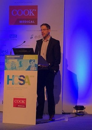 NHSSupplyChain's tweet photo. Stephen Foulser, Director of Customer Engagement and Chris Holmes, Director of Supply Chain are joined on stage by Rob Webb, Director of Procurement at @SalisburyNHS @HCSAprocurement Annual Conference. #HCSA2018 https://t.co/bQjl0eWQ5X