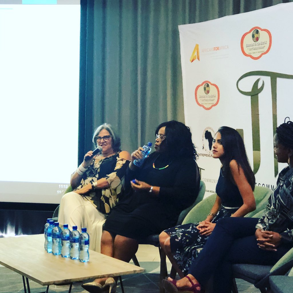 LeaMorais's tweet photo. “Robots replacing human resource” panel...hopefully not in the entertainment space. Entertainment is emotional-Antos Stella #ecafrica100 #shera #entrepreneursconnecting https://t.co/dQEuv92pXl