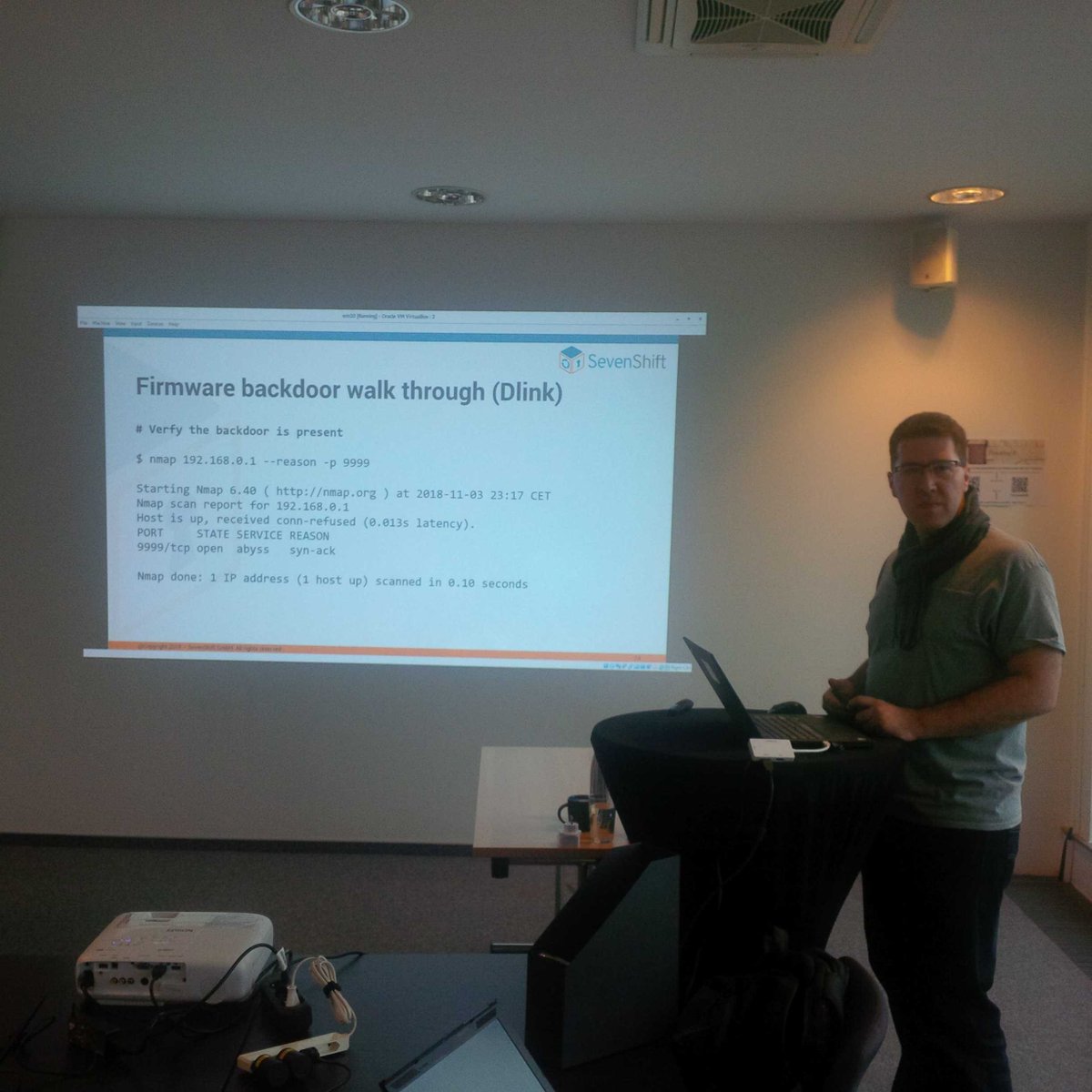 thgtwi's tweet photo. IoT Security Workshop mit Pablo, 2ter Tag: Backdoor in Router-Firmware eingebaut und getestet :-) https://t.co/KesHYCeRpE