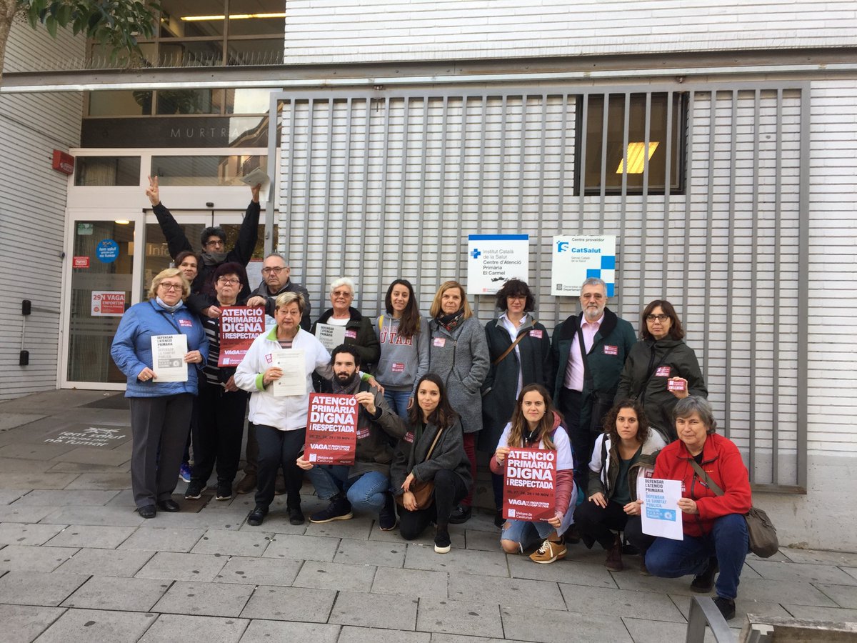 Pedrotosa's tweet photo. ⁦@metgescatalunya⁩  CAP CARMEL Vaga. DIGNITAT ATENCIÓ PRIMARIA https://t.co/vhK6HDSb9G
