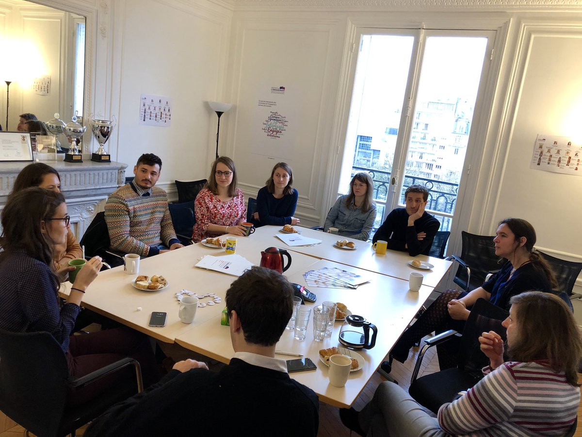 i_engagement's tweet photo. Deuxième #PetitDéjeuner 🥐 organisé par l’Institut de l’Engagement à #Lascenseur, avec Citizen Corps (et leur programme @BecomeFr) 👌🏼
Objectifs: faire découvrir nos nouveaux bureaux parisiens, apprendre à se connaître et échanger sur nos missions.
#LiveIDE2018 https://t.co/N4zCeTC85v
