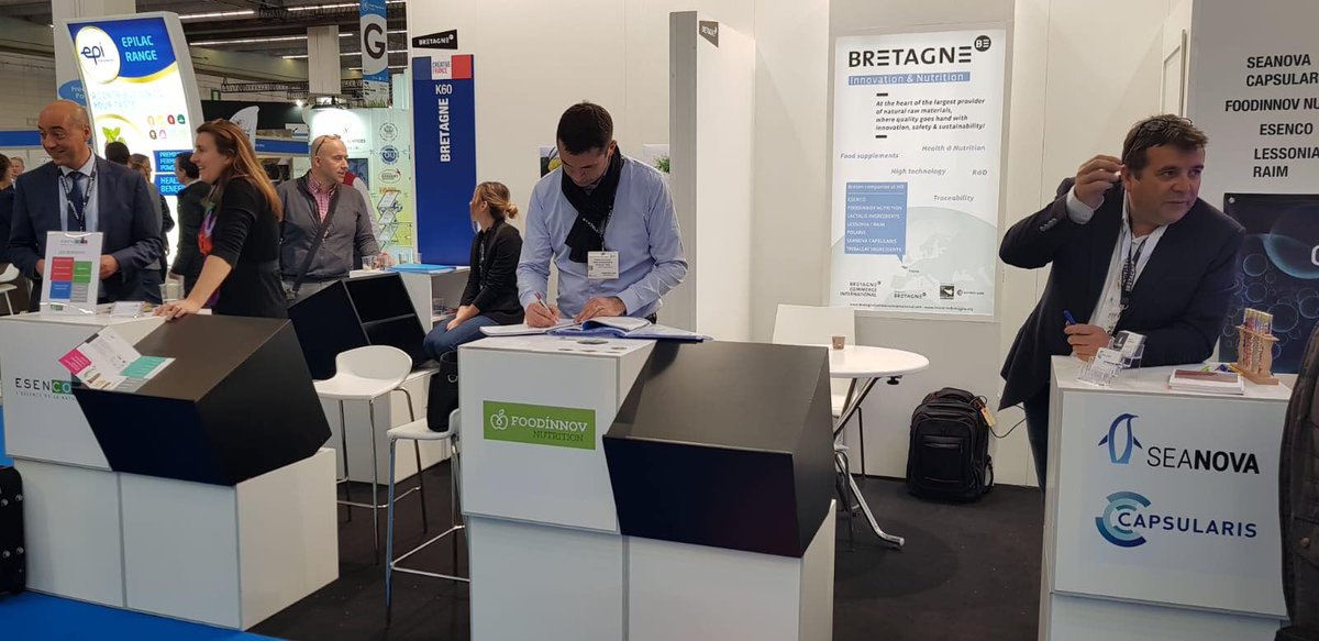 BCInter's tweet photo. En direct du #HiE2018 🚀7 entreprises bretonnes exposent lors de ce rendez-vous #européen des ingrédients #santé et de l'#innovation - Esenco,
@LRBEVANutrition, Lactalis Ingredients, Lessonia, Polaris, Seanova Capsularis & Triballat - RDV dans le Hall 8 ! ✨#futureofnutrition https://t.co/G6TZoyFCSC
