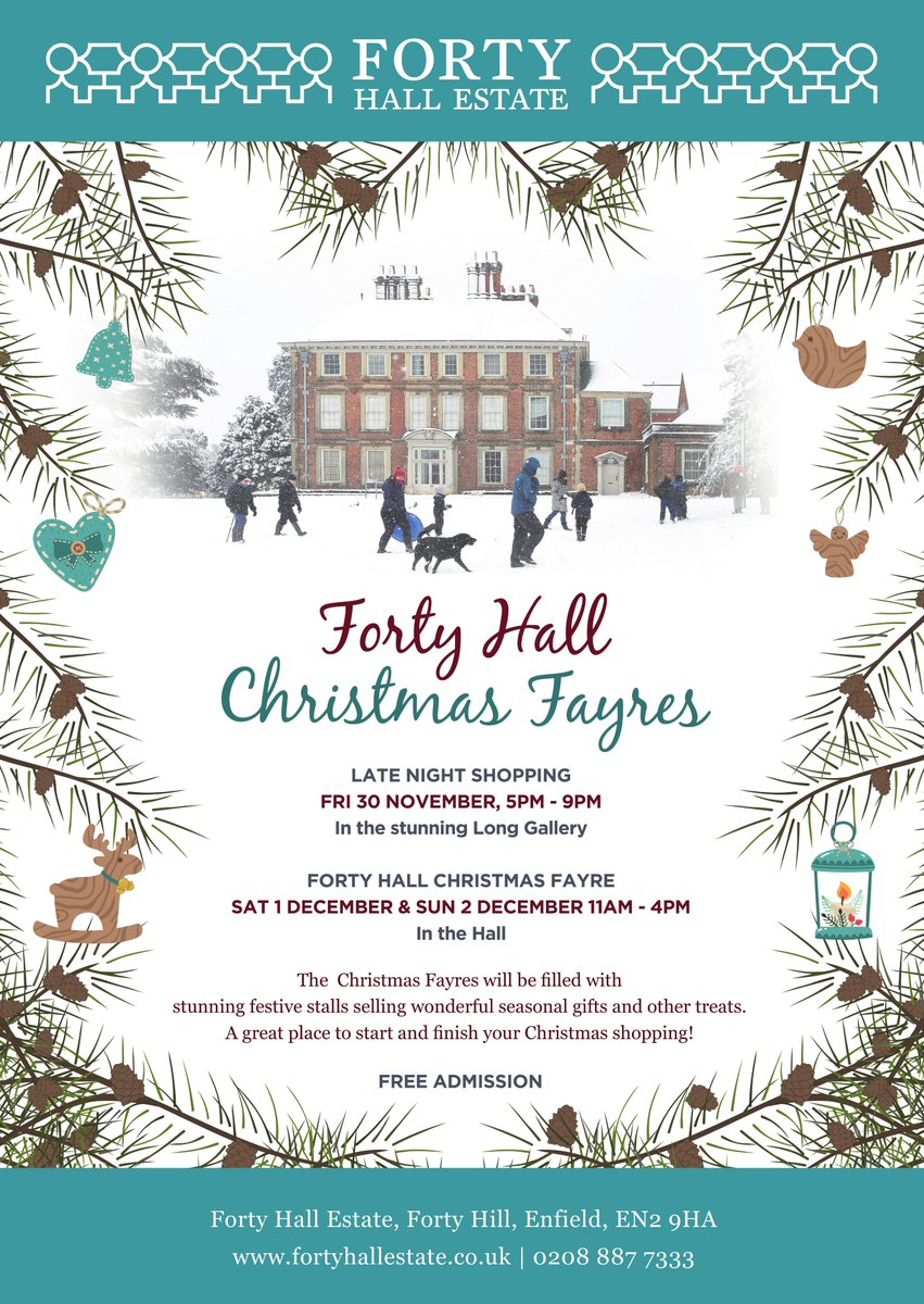 Looking forward to my first #Christmas night #market at the stunning <a href="/Forty_Hall/">Forty Hall Estate</a> in #Enfield this Friday 30th. Stunning location, definitely worth a visit!