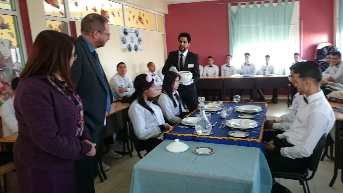 ChrisFrean's tweet photo. Yesterday I visited #OMEF - the Organisation Marocaine pour Equité Familiale - in #Salé with MP and founder Mme Bouffarrachen. Great to see this NGO training young Moroccans in practical skills @hayatwoman @UKinMorocco https://t.co/XaFnE1CGlO