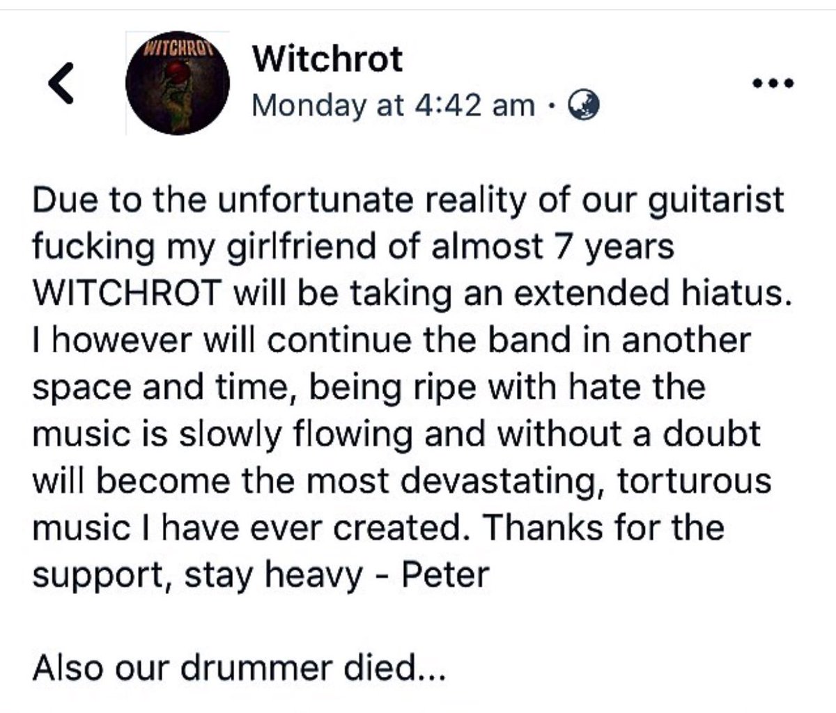 emmaswiftsings's tweet image. The best band break up announcement of all time