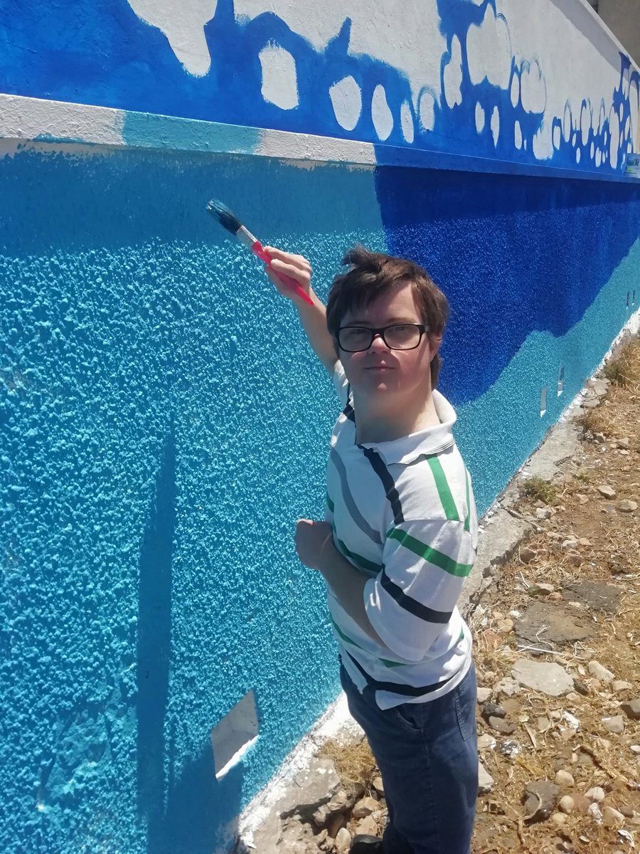 #16DaysofActivism #mural @CapeTownTrains #Muizenberg # #InclusiveSurfingSA with #BelieveinSchatziOrganisation <a href="/Muizenberg/">#MuizenbergImprovementDistrict</a>.