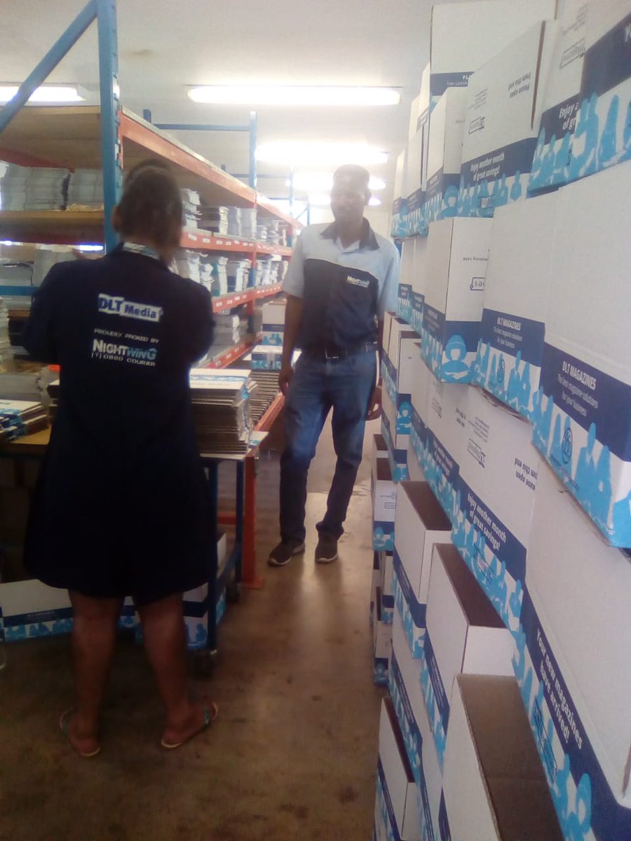 DLTMediaSA's tweet photo. Our Magazines being packed and ready for delivery to our valued clients all across South Africa. Just another busy and exciting day as the countries no 1 magazine supplier to businesses in South Africa. #dltmedia #printmedia #magazines #happydays #media https://t.co/PXzLbpiPWL