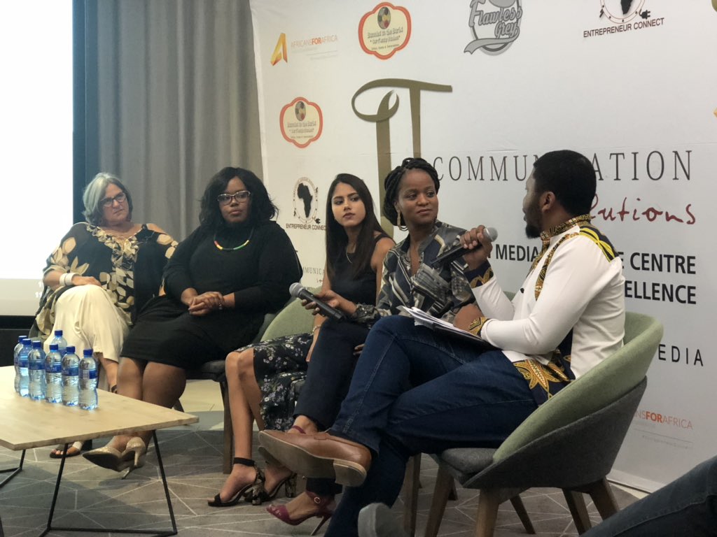 LeaMorais's tweet photo. Thought provoking discussion right here! Consideration of AI in small (traditionally non-tech) business... how can we make AI work for us? #ecafrica100 #shera https://t.co/H1yC6JmSI8