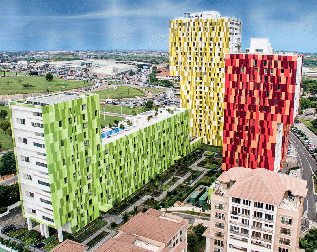 ghanarecords's tweet photo. #Tallestbuilding in Ghana: The Villagio Vistas Alto is currently the tallest building in Ghana at 27 floors. It is located in the Greater Accra Region.  Followed by The Villagio Vistas Azure with 18floors World Trade Centre with 17floors. #Ghanabookofrecords #Ghanarecords https://t.co/vH3iHJLGfF