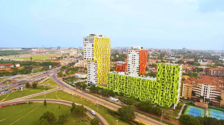 ghanarecords's tweet photo. #Tallestbuilding in Ghana: The Villagio Vistas Alto is currently the tallest building in Ghana at 27 floors. It is located in the Greater Accra Region.  Followed by The Villagio Vistas Azure with 18floors World Trade Centre with 17floors. #Ghanabookofrecords #Ghanarecords https://t.co/vH3iHJLGfF