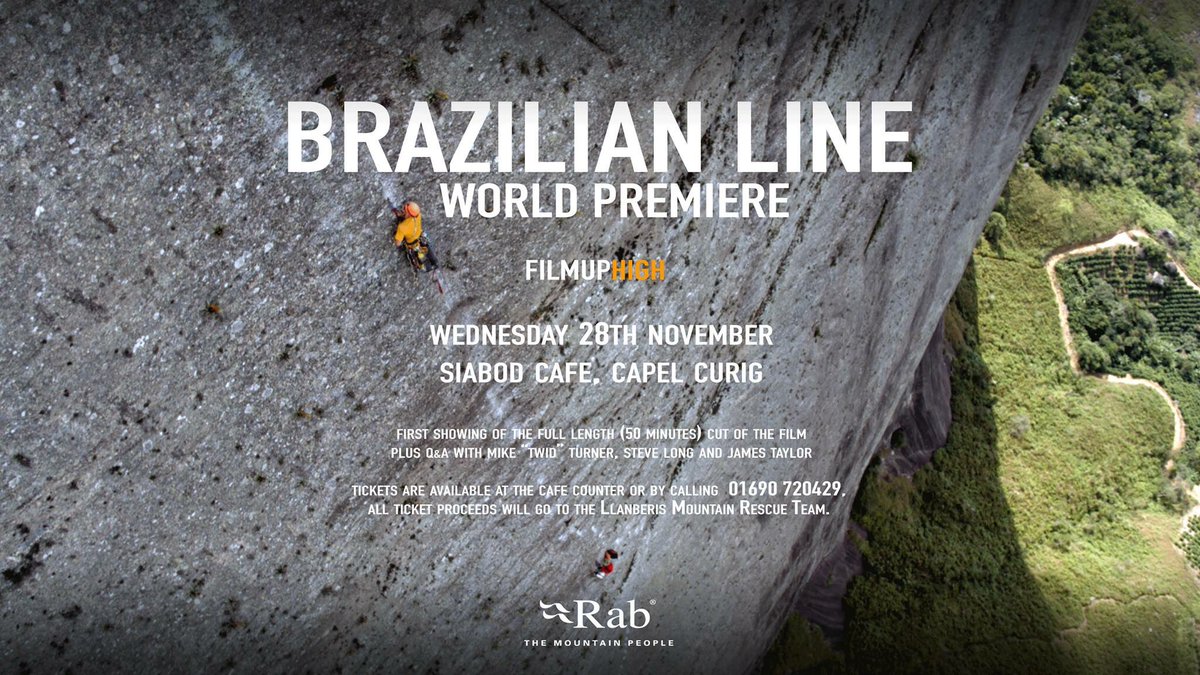 RobJohnsonMIC's tweet image. Tonight is the Premiere of my film Brazilian Line at the Siabod Cafe in Capel Curig. Tickets available on the door at 19:30. Come and join the fun! filmuphigh.com/brazilian-line/