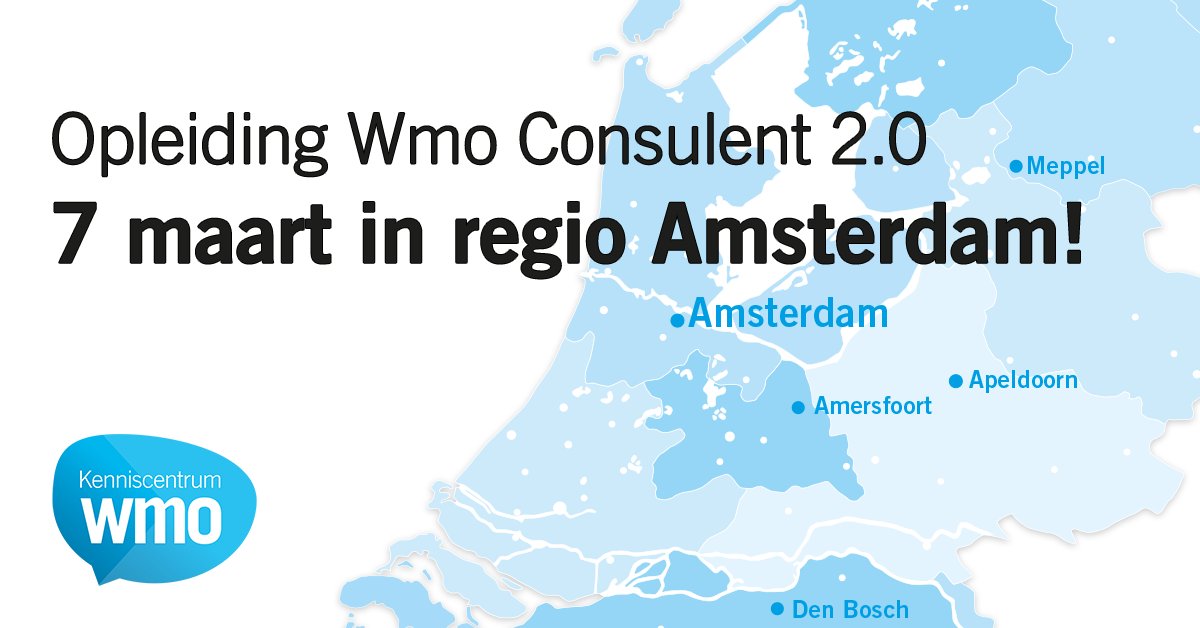 Kenniscentrum #WMO breidt uit!

Op 7 maart 2019 starten we met onze opleiding Wmo consulent 2.0 in de regio Amsterdam. Kijk op onze website voor meer informatie:

kenniscentrumwmo.nl/aanbod/basisop…