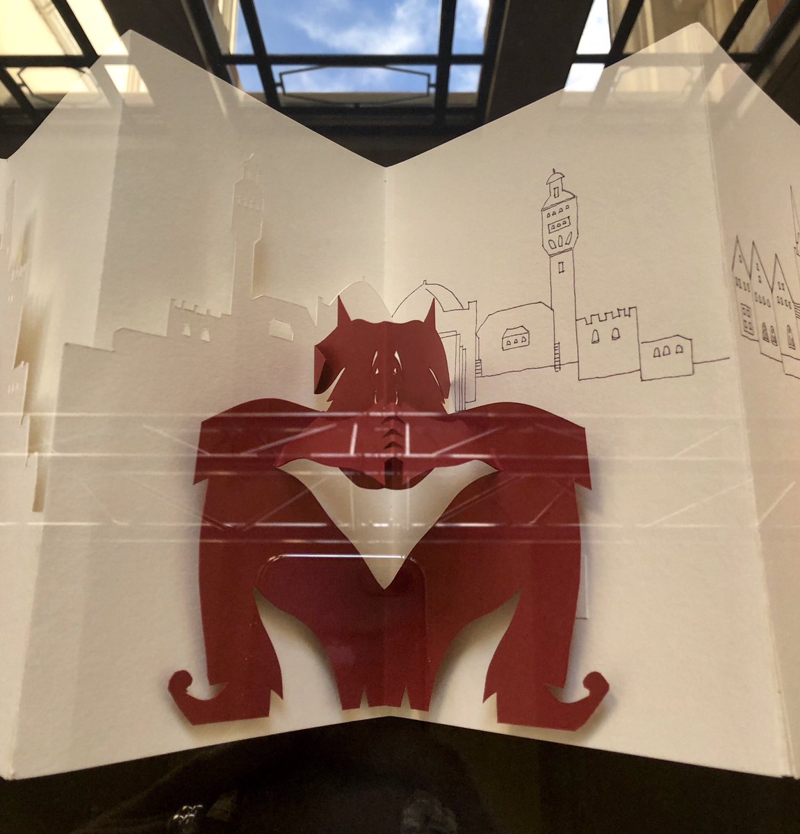 Catthestar's tweet photo. L’ #Expoflash #1jour1livre présente un livre d’artiste de l’architecte Jean-Charles Trebbi. « Les penseurs de ville » occultent largement l’espace du paysage urbain. Un #popup pour réfléchir à notre perception de la ville #LaBEP @bib_toulouse https://t.co/tT7vo5lcRa