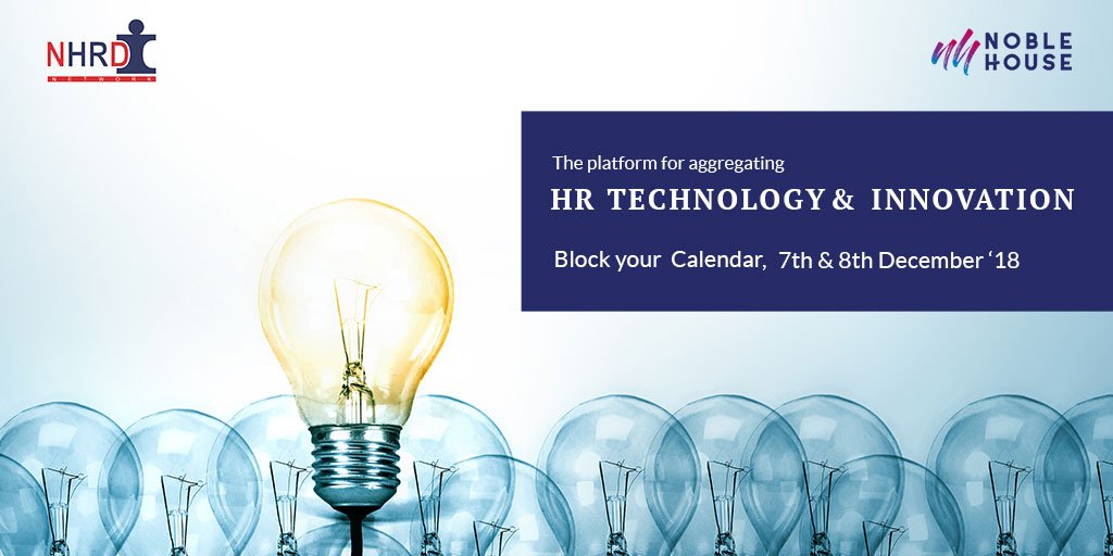 We are excited to be at the #NHRD for Techeart 2018, on 7th & 8th December in Bangalore! Come see us at the conference to know more #hrsolutions #hrconsulting #gigtech #thinknoblehouse #technology #hrtech