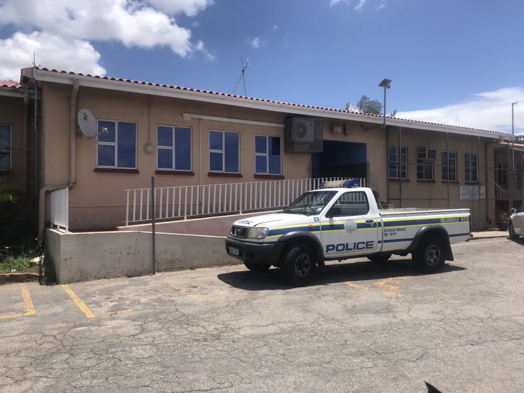 RaahilSain's tweet photo. I’m at the Gelvandale police station to open a case after a cop manhandled me and grabbed my phone at the Stanford Road shooting scene @AfriNewsAgency https://t.co/eQa2kkTZbx