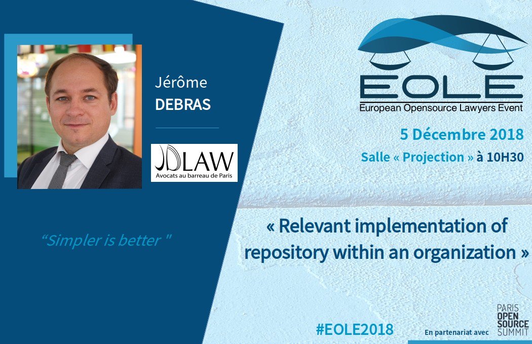 Inno_3's tweet photo. [J-7 #EOLE2018] RDV le 5/12 à 10H30 aux Docks de Paris pour assister à la conférence de @JDebras sur la mise en œuvre pertinente d’un référentiel dans une organisation; quels outils et solutions ?
💡Le programme https://t.co/dGbFaVRWAP #OpenSource #Compliance https://t.co/Kc8r2heYon
