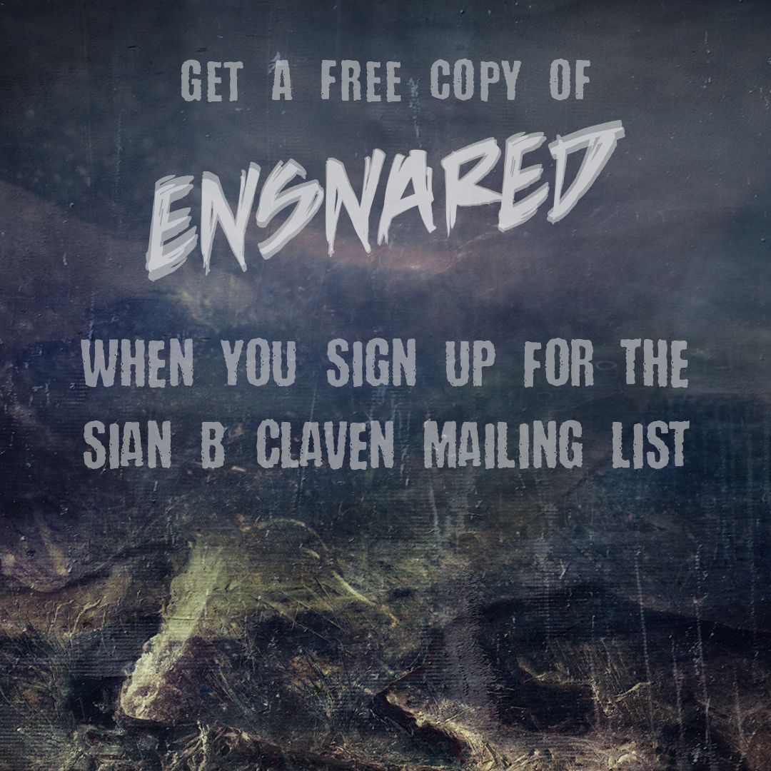 sianbclaven's tweet photo. Sign up for my mailing list and get a free "Ensnared" eBook!! https://t.co/Jvj6iHZIyI #IARTG #FindHorror https://t.co/Be76v1uRlR