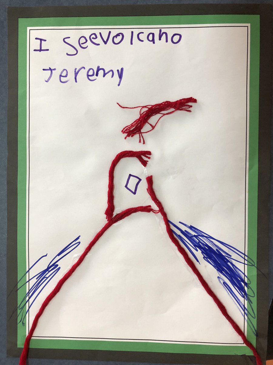 Teaching kids about the #writing trait Ideas through the children’s book The Squiggle in #kindergarten. @WISSCommunity @6plus1Traits