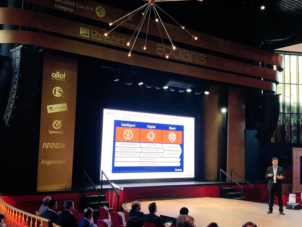 Axians_ES's tweet image. Luis Roy, Director del Depto. de Desarrollo de Negocio e Ingeniería Preventa, presenta las líneas generales de los grandes retos y avances de la #tecnología en los próximos 5 años y en los que #Axians ya está trabajando para ofrecer servicios de vanguardia a sus clientes.