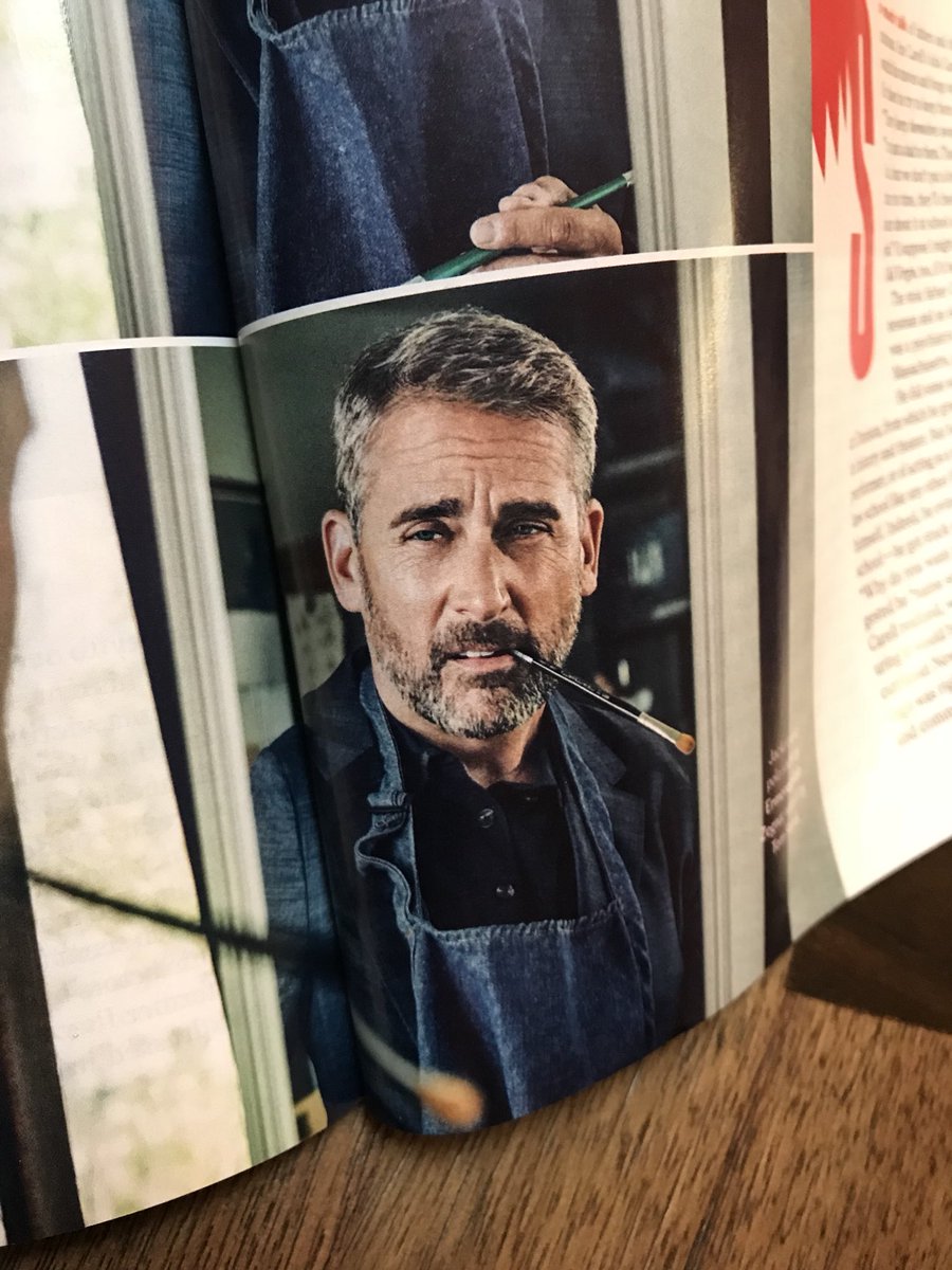 hello steve carell is looking very daddy in this month's esquire