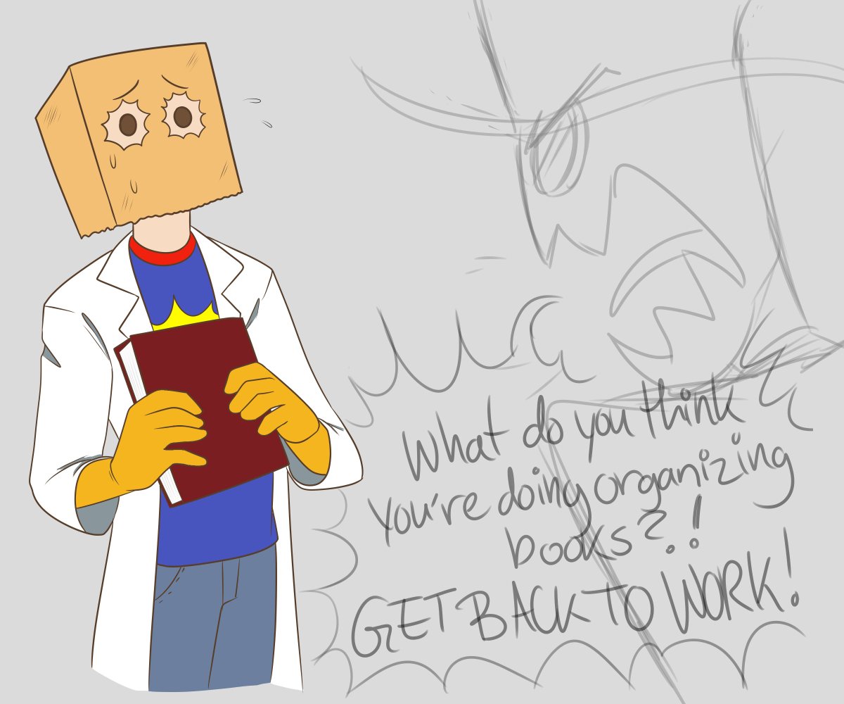 Liziedoodle On Twitter I Ve Been Watching Skull Face Bookseller Honda San And I One Of The Characters In The Anime Has A Paper Bag Head Just Like Dr Flug From Villainous So I,Easy Drawing Rule Of Law Pictures