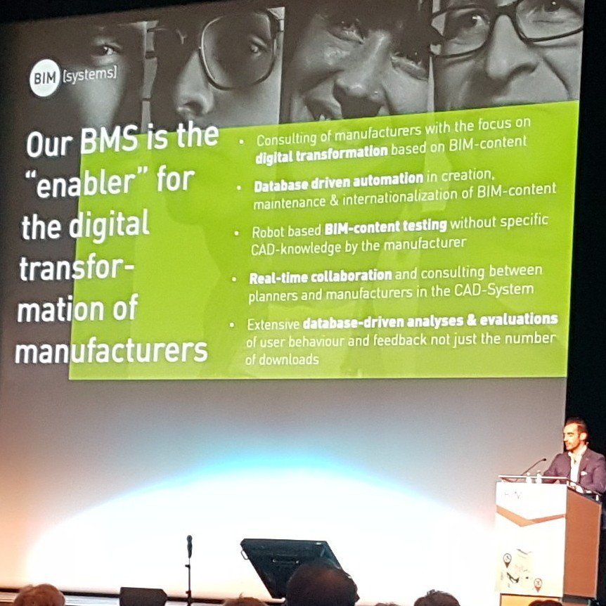 BIMsystems_GmbH's tweet photo. Heute auf der Konferenz der #BWM18: Wir zeigen unsere neusten Features und Insights aus unserem #BMS! #BIMsystems https://t.co/Hie3DoXuQy
