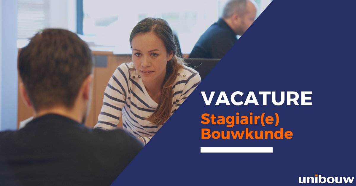 Wij zijn op zoek naar een #stagiair #bouwkunde! Wil jij graag het team van #Unibouw versterken? Lees dan hier de gehele #vacature: bit.ly/2DZ7Mqq