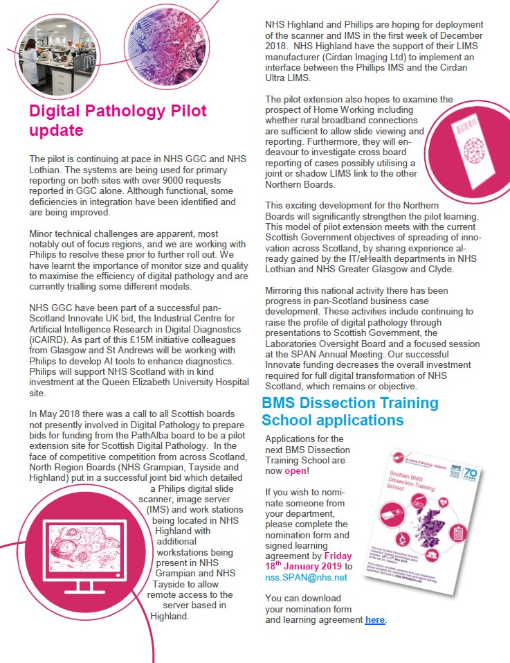 NMDNScot's tweet photo. See the latest newsletter from #SPAN shaping the future of #pathology in #Scotland π¬π΄σ §σ ’σ ³σ £σ ΄σ Ώπ₯οΈπ©ββοΈπ¨ββοΈπ₯
latest in #digitalpathology #SPANchange2018 #biomedicalscientist #tissuedissection #trainingschool #demandoptimisation & more
https://t.co/jEgUgeB6yp
#pathologycommunity #pathology https://t.co/F55P7OcSmb