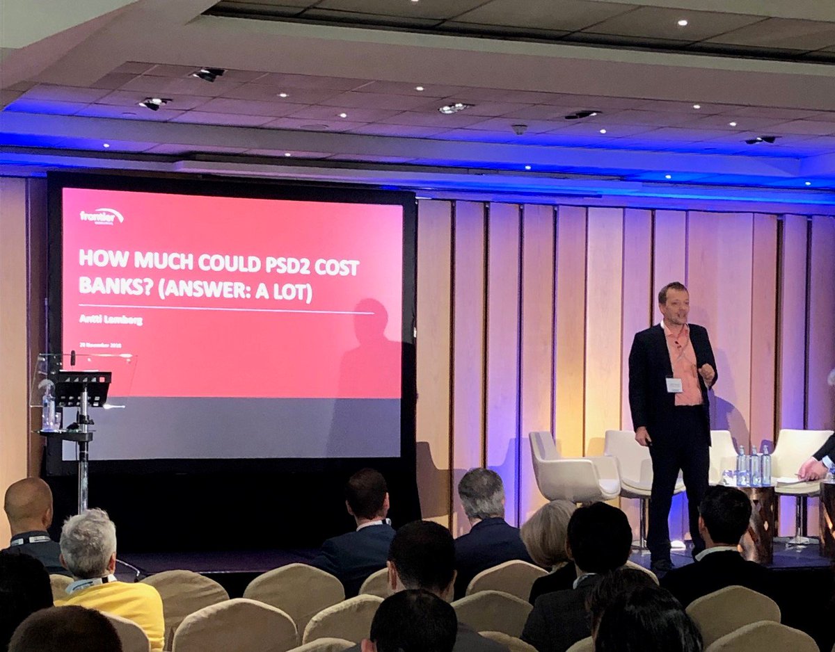 FrontierEcon's tweet photo. Our colleague Antti spoke about the impact Open Banking could have at Retail Banking: Europe 2018 in Madrid this morning. Sign up to hear his talk in London next month here: https://t.co/vEOj8VCd6m #RBE2018 https://t.co/tiIdngV6ay