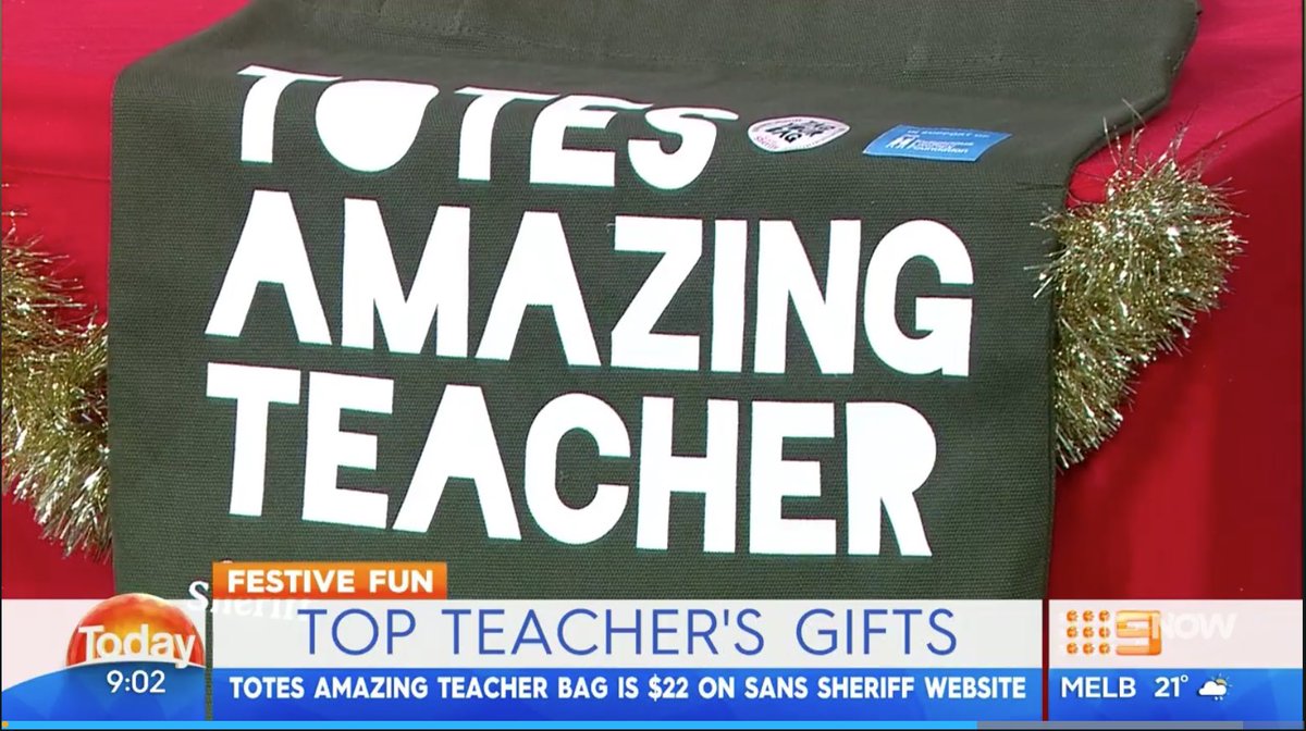 Thank you <a href="/TheTodayShow/">The Today Show</a> for including my #totesamazingteacher bag in your teacher gift roundup.