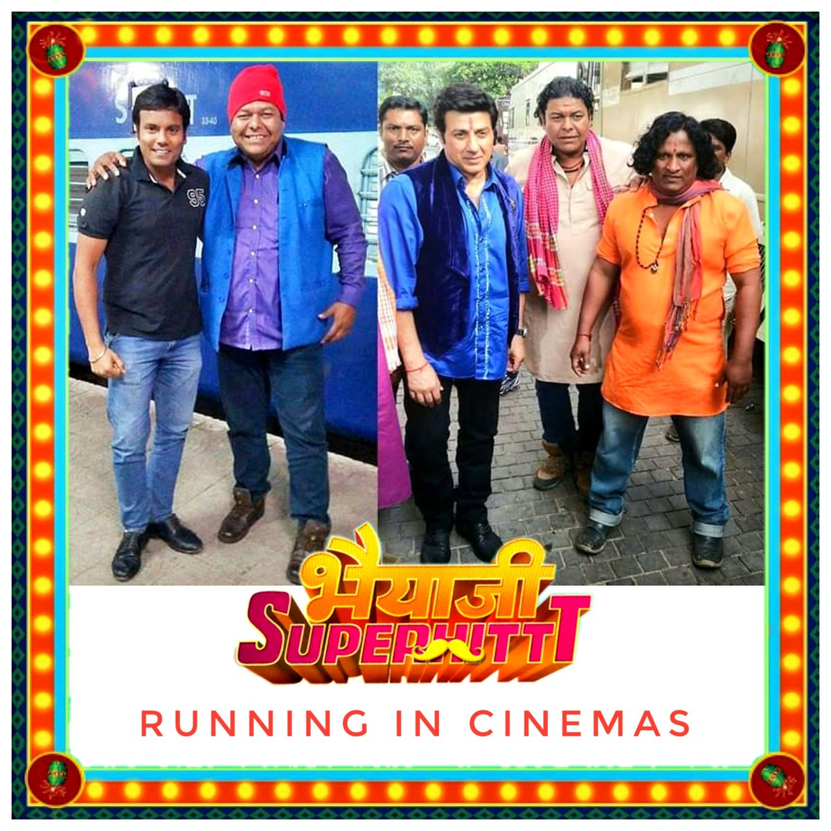 manojsunny143's tweet photo. Meet Apne #Lakhan bhau and #Navraj dada ! Gang member of Bhaiaji ! #BhaiajiSuperhit
Running in Cinemas near you guys ! Go and watch this family entertainer film. Love to all ❤️
@iamsunnydeol @realpreityzinta @ArshadWarsi @shreyastalpade1 @neerraj @MetroMovies_ @ZeeMusicCompany https://t.co/neWXX3t5Pd
