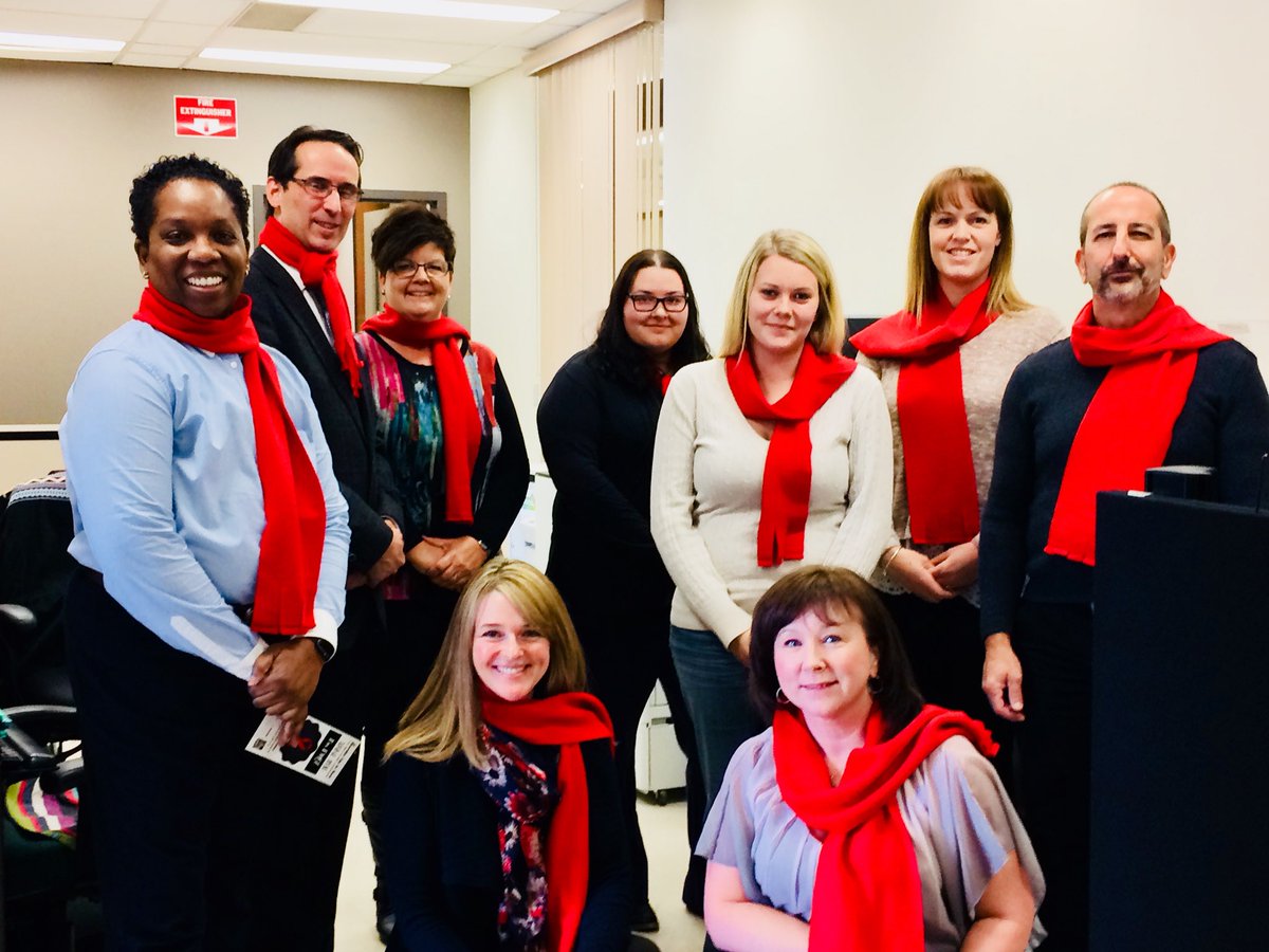 ACCESS1989's tweet photo. We are here at @cambriancollege from 9 a.m. to 4 p.m. in the main foyer for HIV Awareness week. We will be handing out information and running testing events so drop by and help us #endthestigma #bundleupinred https://t.co/r9yResVot0
