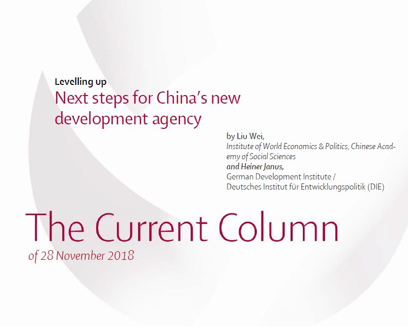 'Levelling up: Next steps for China's new development agency' Blog on three key reforms of #ChineseAid by Liu Wei from Chinese Academy of Social Sciences and me: die-gdi.de/en/the-current… #China #CIDCA #globaldev @NeST_SSC @XiaoMali @grimm_sven @GlobalDevInst @ChinaAfricaBlog