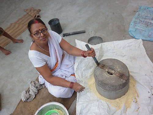 Hand churning  #chakki  #FlourMill were used all over India across country from  #East to West ( #Punjab), all such works done by our  #mothers,  #women, ladies of house. thus they have kept alive this traditional  #craft, love for  #Labour, i respect our ladies of houses for this