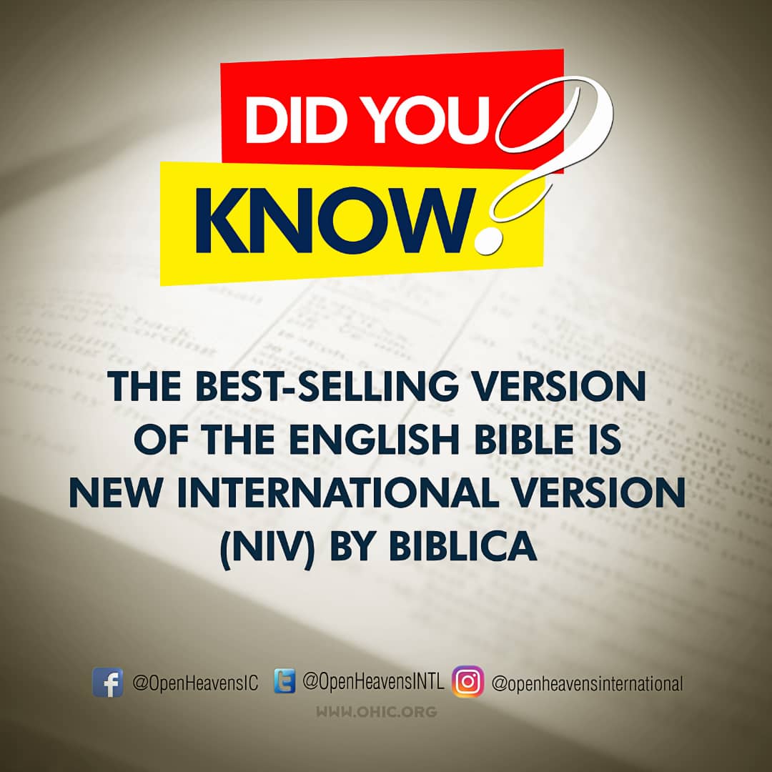 OpenHeavensINTL's tweet photo. Did You Know?
#Bible
#Bibles
#bibleversion
#Bibleversions
#NIVBible https://t.co/hWe8fMYe2h