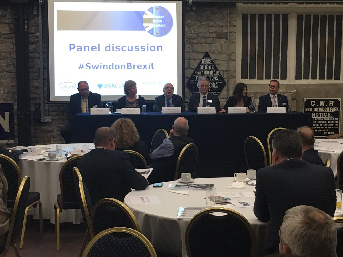 Panel discussions underway <a href="/Barclays/">Barclays Bank</a> @RoydsWithyKing <a href="/A_BConsulting/">AmeliaBishopConsult.</a> #SwindonBrexit