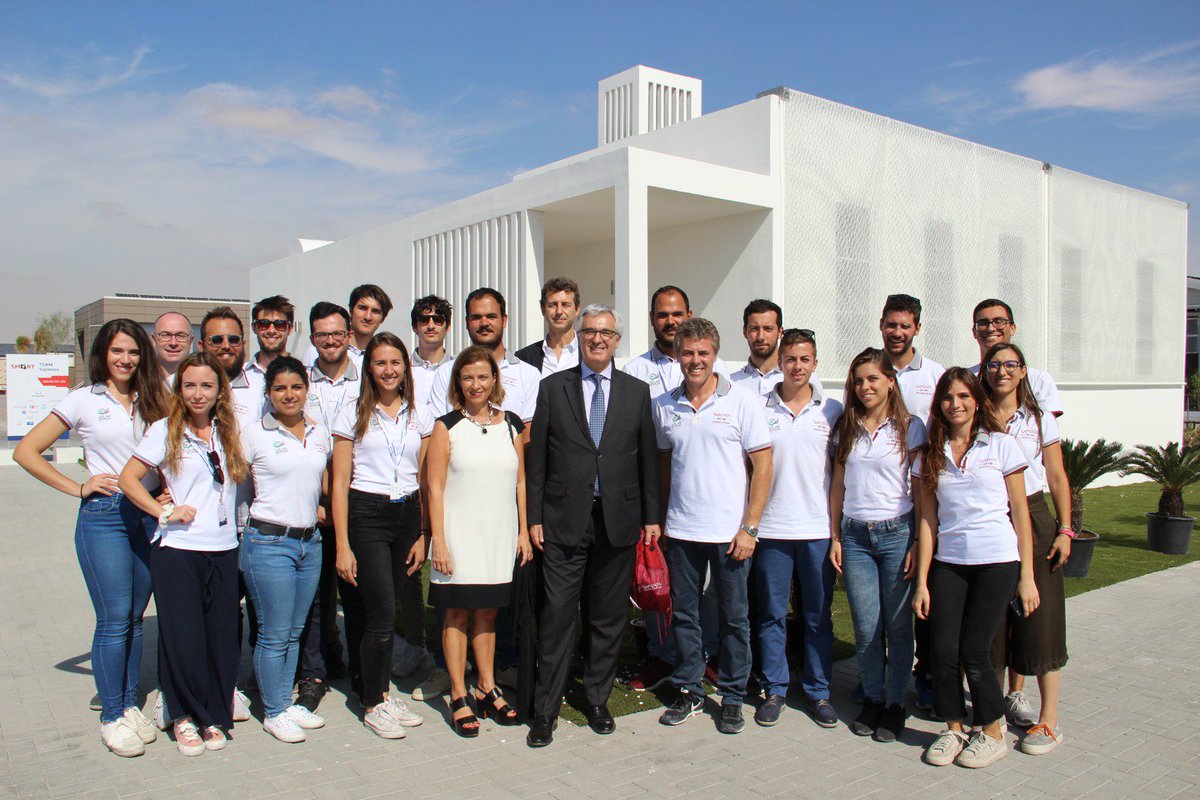 SapienzaSDME's tweet photo. We are so proud to represent Italy in the UAE within the @SDMEDubai 🇮🇹☀
So many thanks to the @ItalyinUAE for visiting our Smart Solar House and supporting us from the beginning of this incredible adventure!
#ReStart4Smart #TeamSapienzaSDME #SolarDecathlon #SDME2018 #SDMEDubai https://t.co/YbFLgQB8nV
