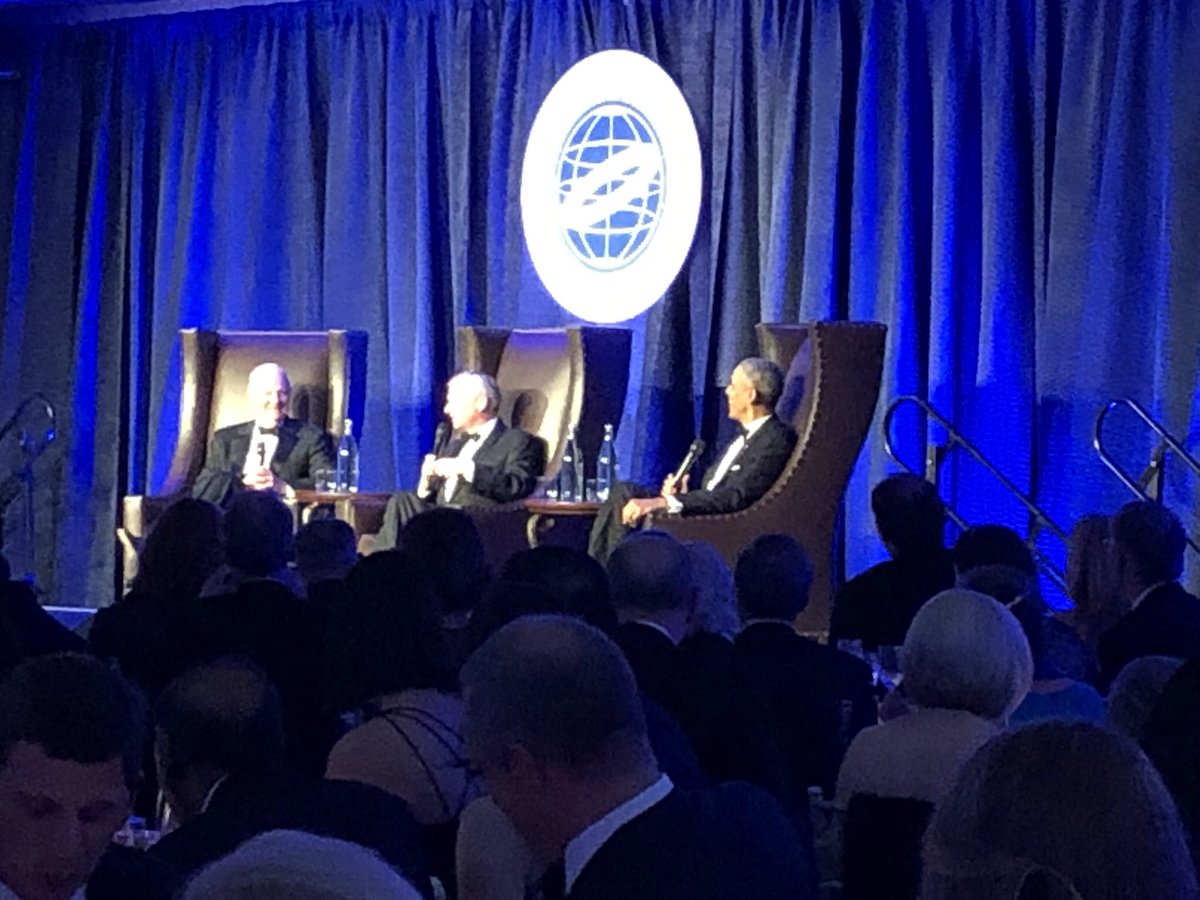 R4ExD's tweet photo. Great evening with my wife representing @SpringISD at Rice University for a special dinner and sit down conversation with President Barack Obama and James Baker. https://t.co/vcRdWrpbjh