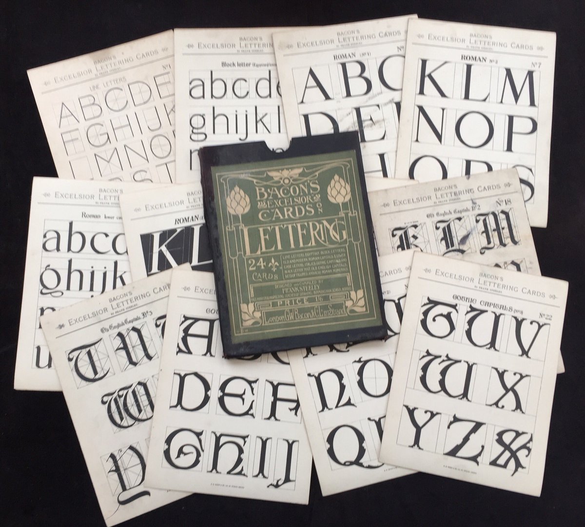 G.W. Bacon’s 1902 Excelsior Lettering Cards by Frank Steeley in original slipcase
