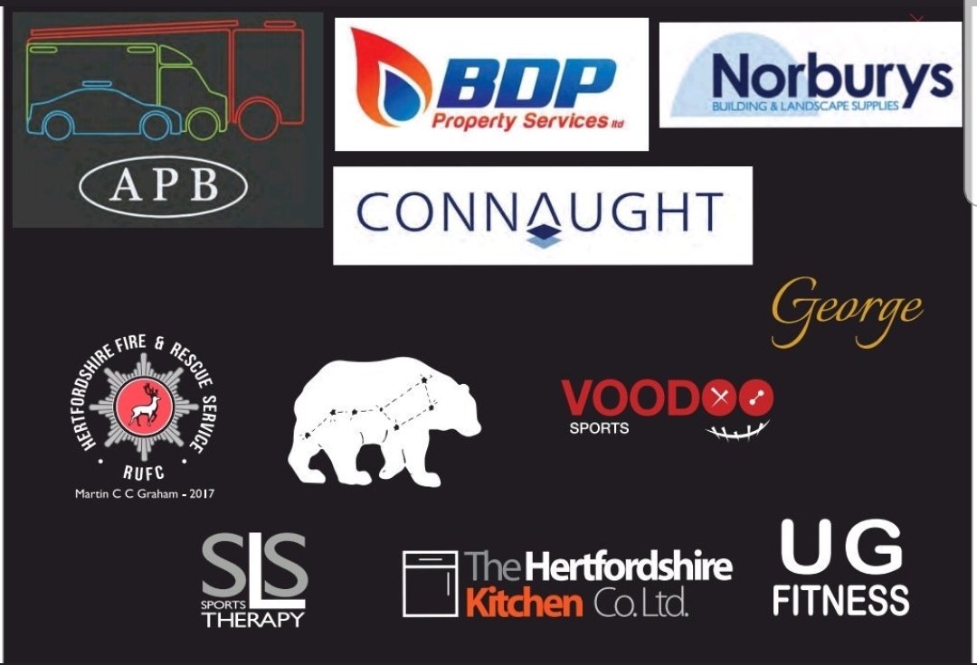 Game confirmed. HFRS v Cheshunt. Friday 26th April. For the Martin Graham and Bradley Knight memorial trophy. Evening KO. Times TBC. Please make an early effort to get sports leave/cover if needed thanks to all our pictured sponsors @VoodooSport @slstherapy @hertskitchen @HFRS