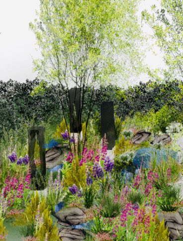 Over the next few months I am going to be sharing some of the behind the scenes energy that goes into a #RHSChelsea garden, our @VikingCruisesUK #artofviking garden has amazing plants & Growers, artists working on elements of its build and sculpture that I have designed myself!