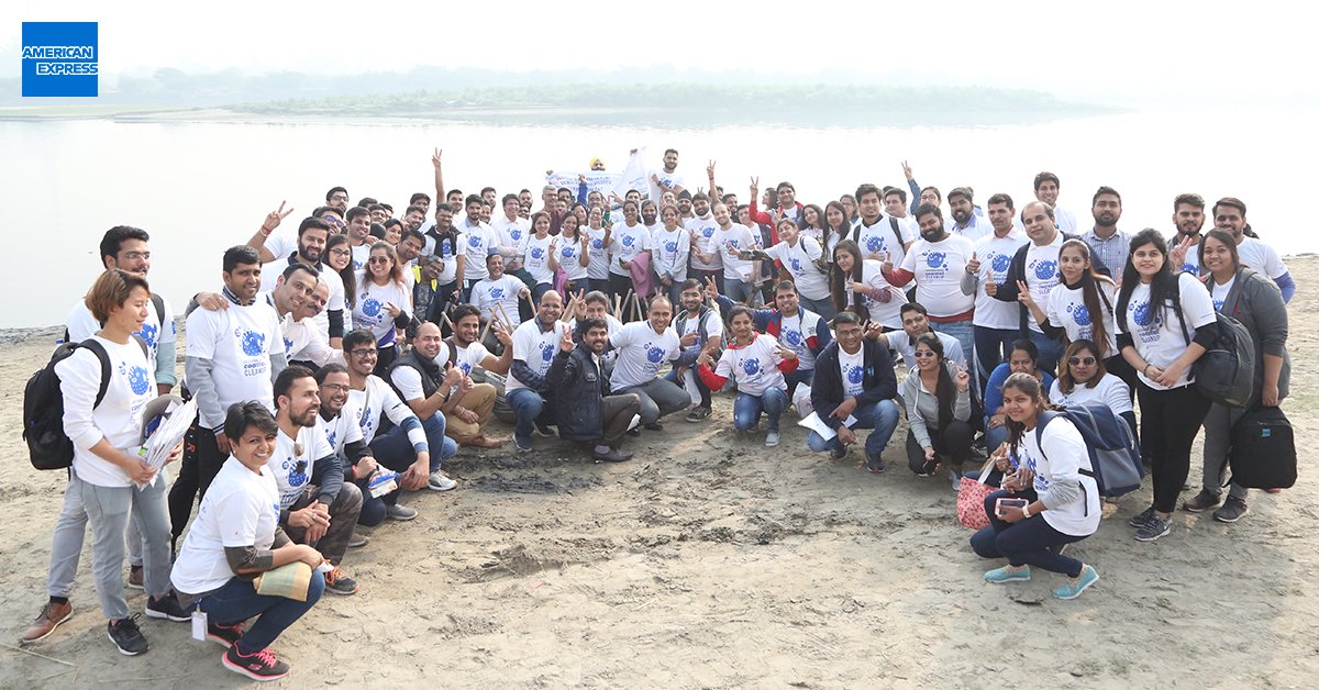 AmexIndia's tweet photo. Every year, an estimated 8 mill. metric tons of plastic waste flows into oceans,entangling wildlife &amp; polluting beaches. Today Amex India employees joined hands with Ocean Conservancy International Coastal Cleanup campaign to fight against plastic waste flows into oceans &amp; rivers https://t.co/yare6FB0SJ