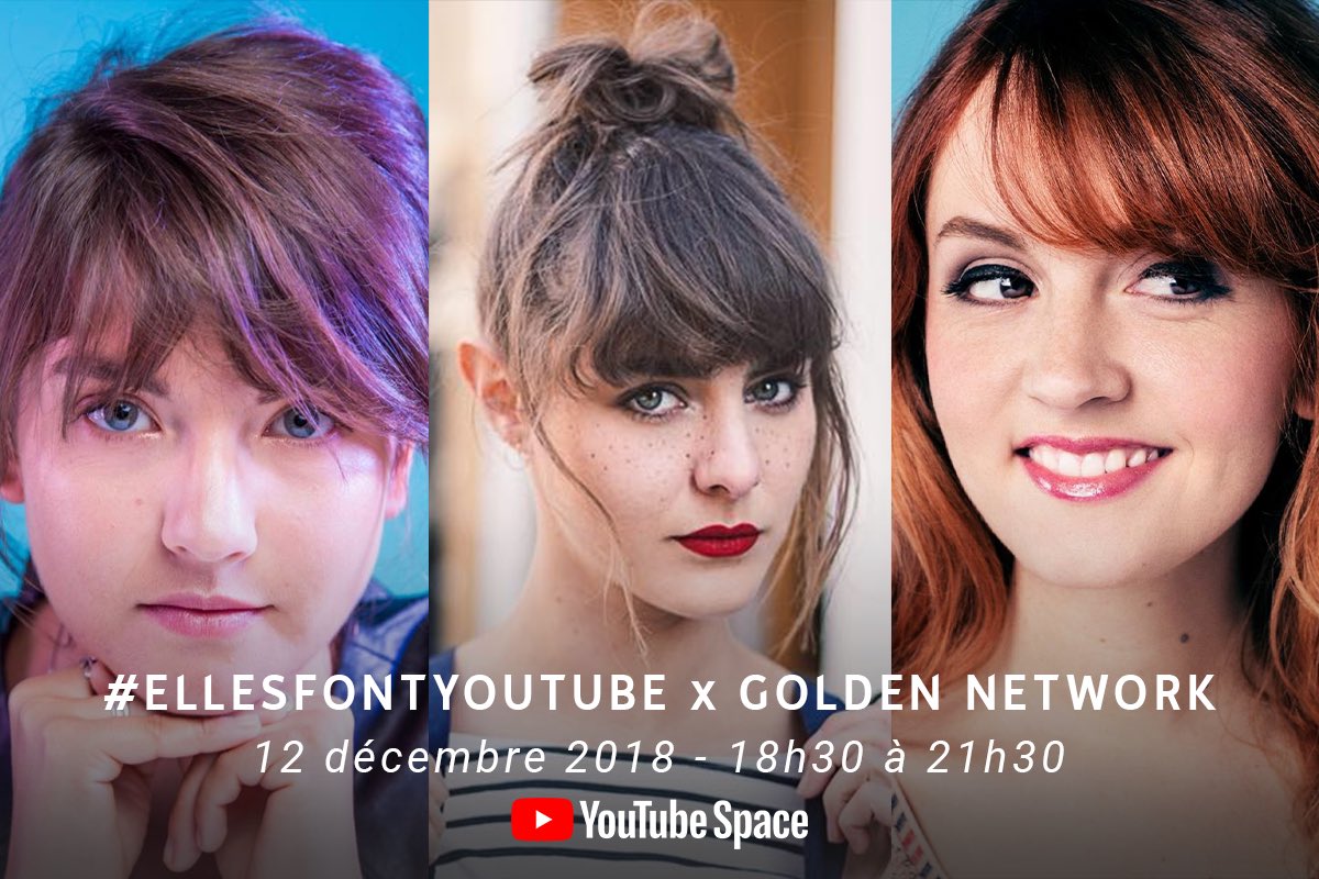 Retrouvez nous en compagnie de <a href="/Melle_Lepottier/">Justine Le Pottier</a>, <a href="/EleonoreCostes/">Eléonore Costes</a> et <a href="/ElleMady/">Marion</a> pour la dernière Masterclass #EllesFontYouTube de l’année ! 🤩

Pour s’inscrire c’est juste ici ➡️ goo.gl/jhHe7z !!